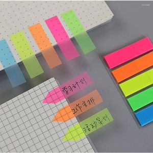Fogli Colore fluorescente Blocco note autoadesivo Note adesive Segnalibro segnalibro Adesivo Materiale scolastico per studenti