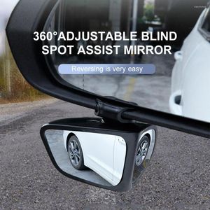 Acessórios para interiores 2pcs graus hd espelho cego espelho ajustável retrovisor convexo para espelhos giratórios de estacionamento em veículo amplo reverso