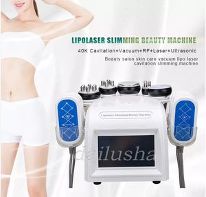 Hälsoskönhetsartiklar Professionell bärbar fett ultraljudskavitation RF Body Vakuum Laser Slimming Massage Machine