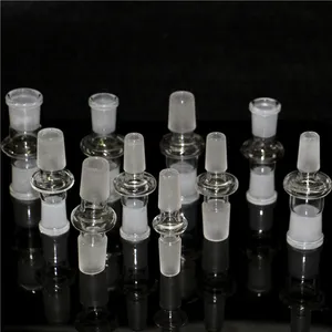 smoking pipes 10 Style Glass Dropdown Drop Down Adapter For Bong Hookahs Water Pipe 14mm 18mm Male Female Quartz Banger