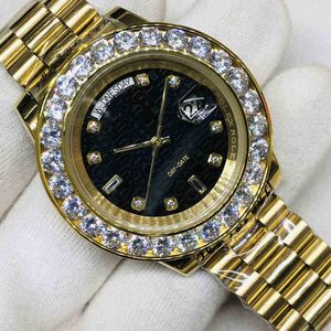 Data luksusowe męskie zegarek mechaniczny automatyczny dziennik czarny genewę dla mężczyzn ze rękami