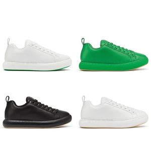 Kissen-Sneaker für Damen und Herren, Freizeitschuhe, gepolsterter Leder-Schnürsneaker, Kalbsleder, weich, bequem, flache Gummi-Außensohle, Turnschuhe, Outdoor-Plattform, Botega-Schuhgröße 35–45