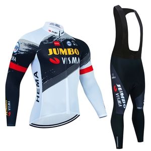 Cycling Jersey Sets JUMBO VISMA Long Sleeve Mtb Bicycle Clothing Maillot Ropa Ciclismo Mans Bike Clothes 220929