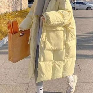 Womens Down Parkas Syiwidii ​​Parkas Winter Coat Women Fall Korean Fashion Overdimensionerad jacka med en huva Löst rockar Elegant damer Ytterkläder 220929