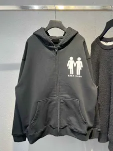 Mäns plus storlek ytterkläder rockar sizehoodies hoodies passar huva casual mode färg randtryck asiatisk storlek vild andningsbar lång ärm 1qa