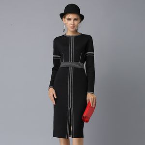 2024 autumn winter new knitted dress mid-length hip skirt slim fit and thin bottoming sweater skirt