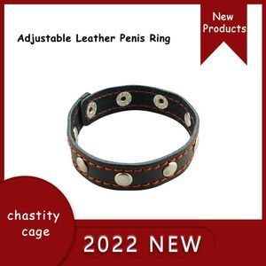 Beauty Items Adjustable Leather Penis Ring Bondage Cock sexy Toys For Male Chastity Device 2022 NEW Adult Man Gay