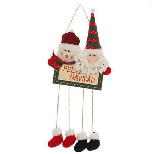 Juldekorationer plyschprydnader för hängande träd Santa Claus Snowman Home Decor Christma