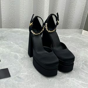 Brand Casual Shoes designer design Women Sandal Platform Double Platform Rhinestones Sexy High Heel Shoes Size 35-42