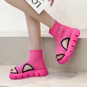 Sandals Women Platform Heels High Spring Summer Summer 2022 Sports Sport Shoes Running Weave Casual