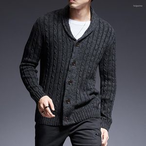 Herrtröjor män tröjor cardigan mens smala stickat mode mode casual stil koreansk man hög tröja varumärke höstkläder hoppare