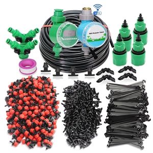 Other Faucets Showers Accs 50M Smart Garden Watering System 4/7mm Hose Adjustable Dropper Kit Self Automatic/Wifi Compatibl Timer Micro Drip Irrigation Set 220929