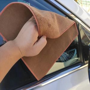 Car Sponge Wash Towel Coral Fleece Water Absorption Window Glass Cleaner Auto Household Cleaning Drying Cloth 30x30cm