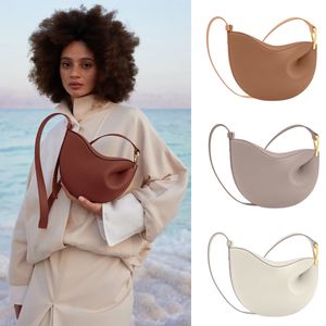 2023 Tonca womens shoulder bags Designer handbags Leather Black Brown white fashion bag Polene Crossbody purse with box
