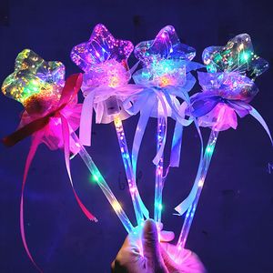 LED Butterfly Glowstick Light Stick Concert Glow العصي الملونة بلاستيك مصابيح الفلاش البهجة ألعاب عيد الميلاد السحرية الإلكترونية