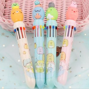 San-X Sumikko Gurashi 10 cores Cute Multicolor Ball Caneta Kawaii Animal Colorido Escola Escola Amigos Anúncios de Papelaria Presente