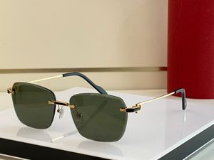 C Decor Sunglasses Designer Mens Frameless Premiere de Carti Sun Glasses Cross Backle Aviation Mirror Protection Womens Shades Unisexe Eyeglasses avec boîte d'origine