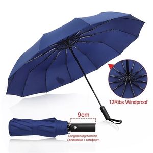 Parasol silny wiatr odporny na wiatr 3 -folding automatyczny parasol Parasol kobiety deszcz 12rybs duży prezent biznesowy przenośny paraguas 220929