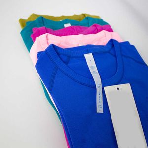Lulus Align Women Sports Quick Dry YogaTシャツを着たテクノロジーレディースショートスリーブのTシャツ水分