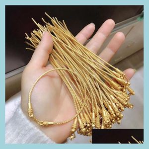 Chains Vietnam Shajin Old Gold Snake Bone Chain Needle 1.5-2.0Mm All-Around Vintage Bracelet Diy Accessories Yao Drop Delivery 2021 J Dhzig