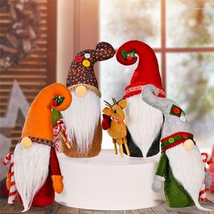 Decorazioni natalizie Gnomo senza volto Mini bambola di peluche Rudolph Elf Tavolo Ornamenti da letto Regali Home Shop Window Decor Puntelli