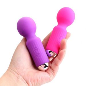 Itens de beleza vibrador poderoso vibração forte orgasmo contínuo- brinquedo sexy 10 modos massageador de varinha para menina