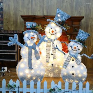 Christmas Decorations Decoration Lights Snowman Old Man Doll Tree Large Ornaments El Window Scene Layout