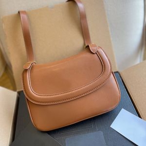 Women Charlie Crossbody Bag Flap Shoulder Bags Hand Clutch Wallets Genuine Leather Fashion Letters Solid Color Handbag Purse 25cm