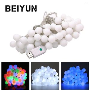 Saiten USB-Fee Lichter LED String Weihnachtsbaum Hochzeit Girlande DC 5V Garten Ball Outdoor Home Dekoration 10M