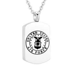 United States Marine Corps Navy Cremation Ash Pendant Rostfritt stål USN Militär som öppnar USMC Cremains Halsband Charm för minnesmärken släktingar och husdjur