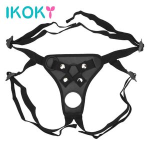 Beauty Items IKOKY Strapon Dildo Pants Wearable Penis Panties Erotic Costumes Strap On Dildos Adjustable Harness Belt With Rings