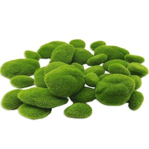 Garden Decorations 30PCS 3 Sizes Decoration Faux Green Moss Fake Rocks For DIY Floral Arrangements and Crafting Home Decor 220928