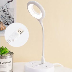 Bordslampor 5V USB -lampa Bright Ring Light LED Portable Night Freely Foldbar Desk Non Strobe Eye Protection