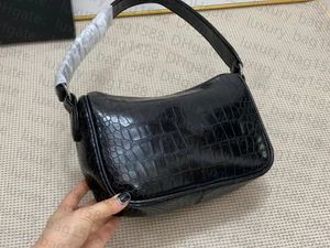 shoulder bag large capacity woman bag crocodile cross arm metal LOGO luxury designer imported leather fashion