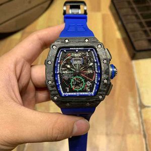 시계 디자이너 럭셔리 남성 기계식 Richa Milles Wristwatch의 동일한 탄소 섬유 남성용 기계식 패션 트렌드 와인 배럴 B89S