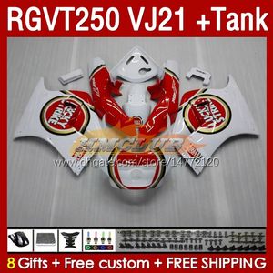 Tank Fairings Lucky White Kit för Suzuki RGV250 VJ21 SAPC RGV-250CC RGVT-250 1988 1989 Bodyworks 159no.67 RGV-250 RGVT250 88 89 RGVT RGV 250CC 250 CC 88-89 FAIRING KIT Kit Kit Kit Kit