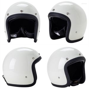 Motorcycle Helmets Genuine&COCASCOS Vintage Classic Open Face Helmet Japan Korea Cafe Racer Retro Motocross Racing Jet Capacete Moto
