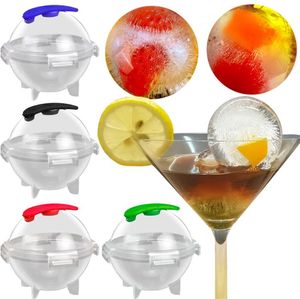 5 cm runda kulverktyg Ice Cube mögel Diy Ice Cream Maker Plastic Mold Whisky Tray For Bar Kitchen Gadget Accessories SN4191