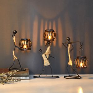 Metalen kaarsenhouder Home Decor Accessories Kandsticks voor kaarsen Decoratieve kroonluiers kaarsenbruiloft centerpieces