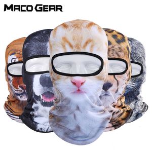 Cycling Caps Masks Summer Animal Breathable Balaclava Dog Cat Full Face Mask Ski Cycling Scarf Run Hunting Snowboard Bicycle Helmet Cap Women Men T220928