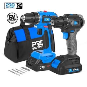 Electric Drill 20V21V Brushless 40nm45nm Mini Screwdriver Cordless 20 AH Battery DIY Woodworking Power Tools Prostormer 220928