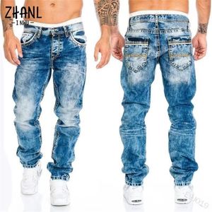 Mens jeans raka jeans man vintage tvätt denim byxor vår sommar pojkvän baggy jeans män streetwear cacual designer cowboy byxor 220929