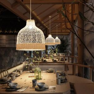 Pendant Lamps Decor Chandelier Rattan Art El Guest House Bedroom Restaurant Tea Room Lamp Chinese Lights Luminaria