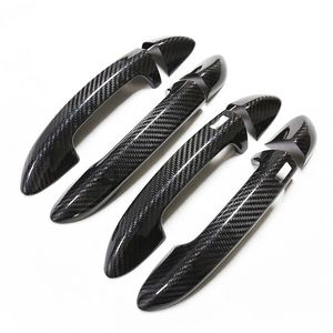 4 Pcs Car Door Handle Frame Cover Trim Outside Door Shell for Magotan Dry Carbon Fiber Passat CC Auto Exterior Accessories