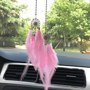 Decorações de interiores Mini Dream Catcher Car Acessório de pingente para meninas espelho pendurado decoração de casa Lucky ornament