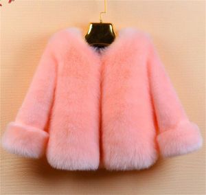 Kindermädchen Fellmantel Kunstfell dickes Kind Kleinkind warme Winterjacke Baby Prinzessin Outwear Schneemantel Kinder Kleidung