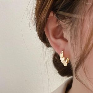 Stud Earrings Hand Beaded Round Circle Hoop For Women Golden Statement Metal Earring 2022 Trend Party Jewelry Couple Gift Brincos