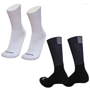 Sports Socks Silicone Anti Slip Cycling Men Pro Aero Aero respirável à prova de desgaste Rapha Bike Calcetines Ciclismo