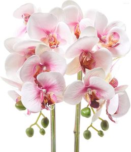 Decorative Flowers Artificial Butterfly Orchid Real Touch Natural Looking Phalaenopsis Centerpiece Decor Coffee Table Arrangement