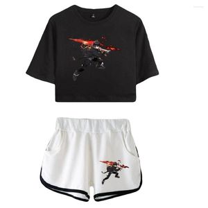 Men's T Shirts Classic Game D-CIDE TRAUMEREI Print T-shirts Shorts Pants Dew Navel Short Sleeve Suits Beautiful Girls Sexy Two Pieces Sets